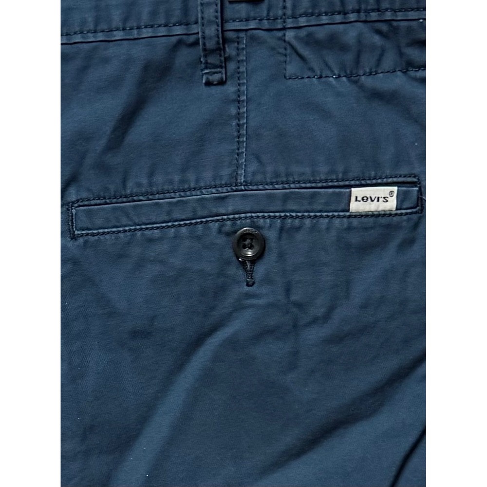 Levis Cotton Navy Flat Front Men's 40 Bermuda Shorts Preppy Casual Golf Academia - Picture 3 of 8